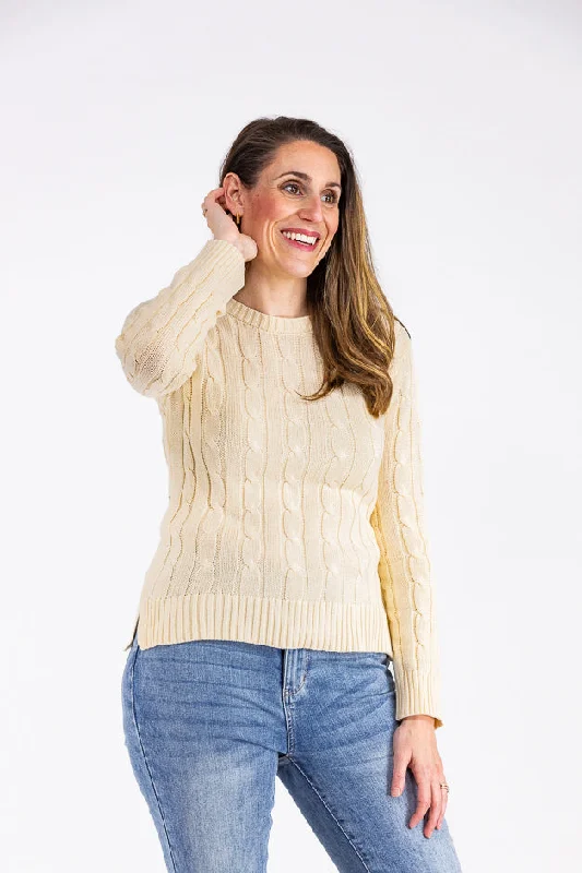 Midnight Madness Cable Crew Sweater * Final Sale*