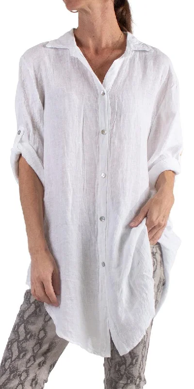 Special Buy Trapani Button Down Linen Tunic