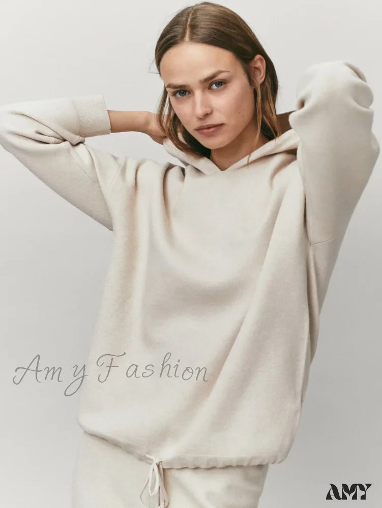 Huge Discounts 2024 Autumn New Style Trendy Casual Hooded Cozy Stylish Sweater