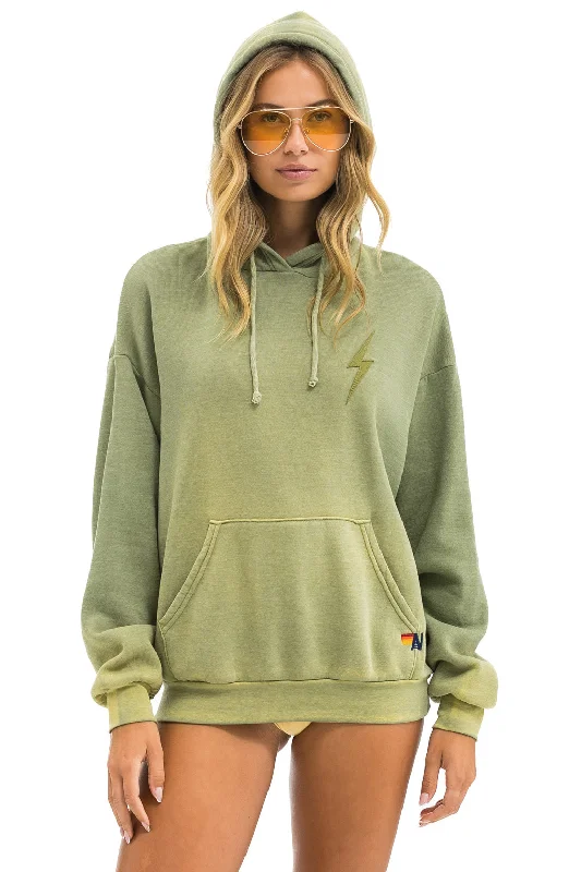 BOLT STITCH 2  RELAXED PULLOVER HOODIE - FADED ARMY