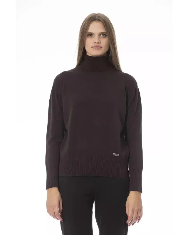 Instant Discount Baldinini Trend Women's Brown Wool Sweater - 40 IT