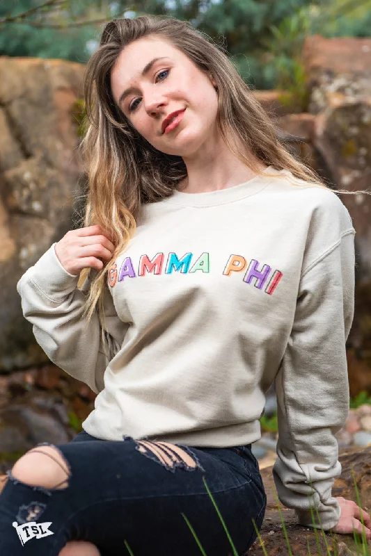 Exclusive Online Offer Gamma Phi Beta Stencil Crewneck