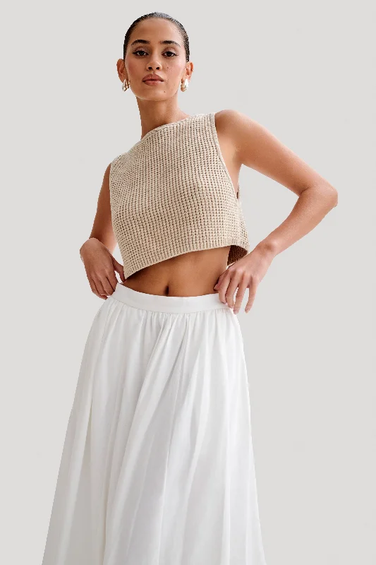 Deal Alert Gianni Sleeveless Knit Top - Natural