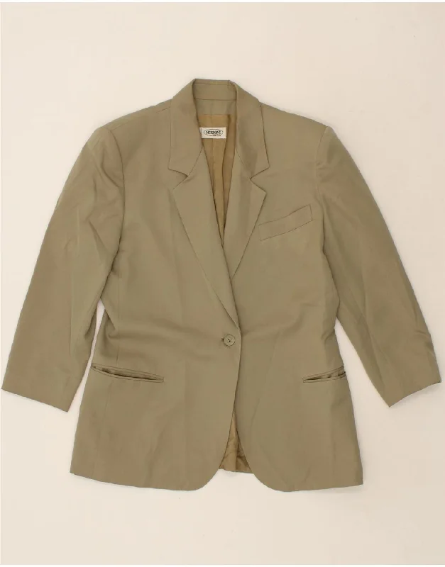 Epic Value MISSONI Womens 1 Button Blazer Jacket UK 16 Large Green
