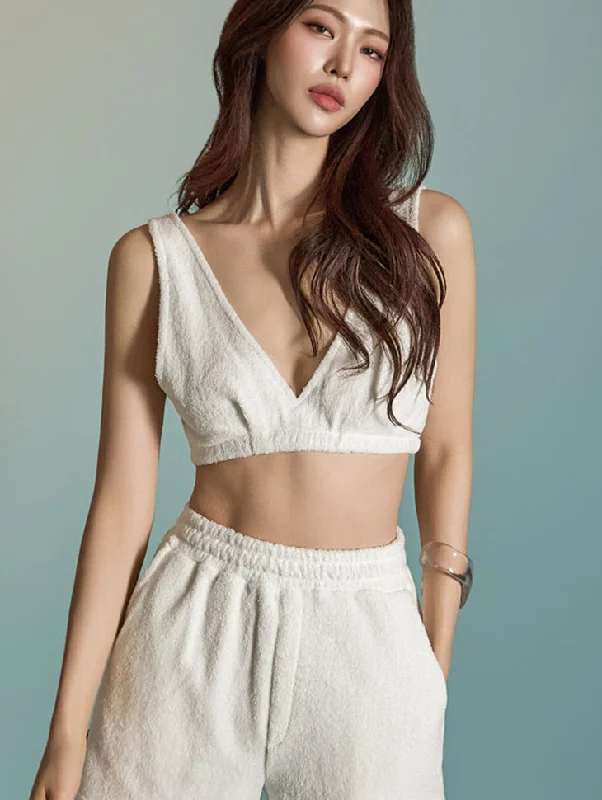 Seasonal Clearance E3501 Terry Sleeveless Top