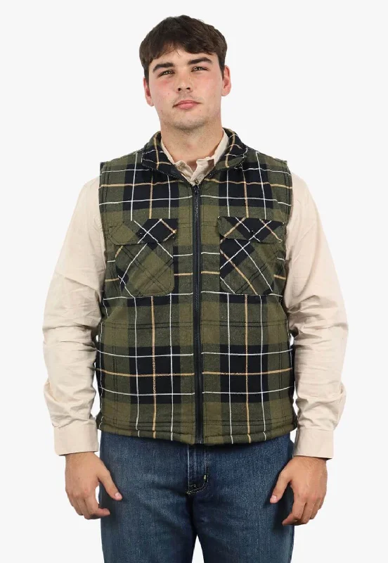 Pilbara Zipper Flannelette Quilted Vest