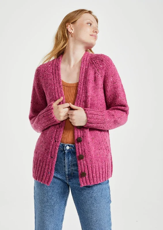 Shop Now Ladies' Donegal Cardigan with Side Pockets | Pink