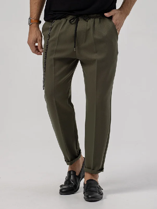 BRADY CASUAL PANTS IN ARMY GREEN