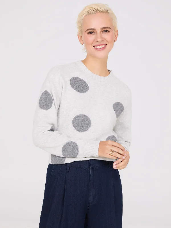 Quick Sale Dot Print Jacquard Sweater