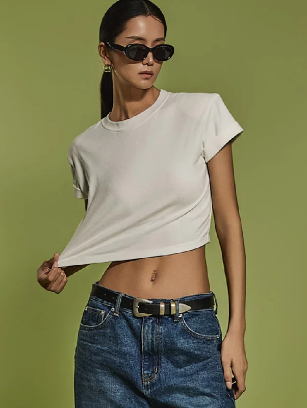 Weekend Savings Sensation E3609 Fleece-lined Crop Top