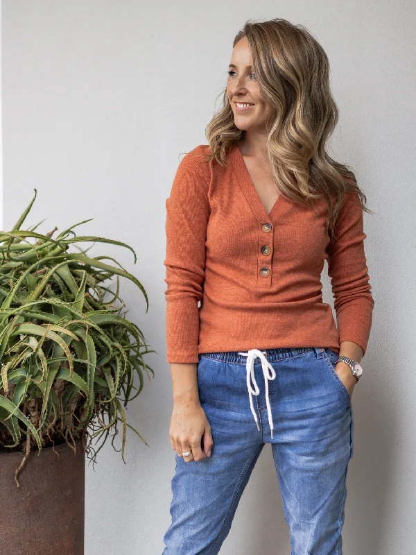 Weekend Special Harriet Top - Rust