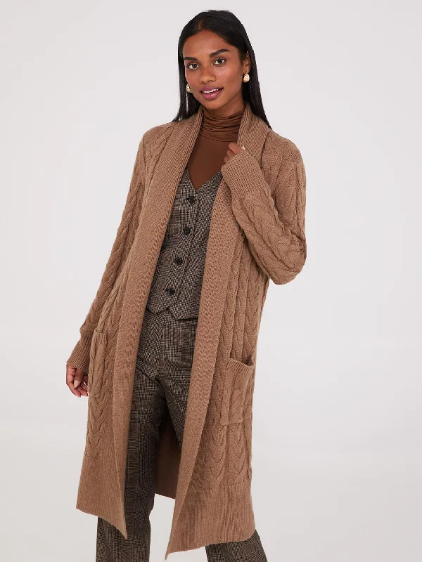 Limited Time Offer Cable Knit Duster