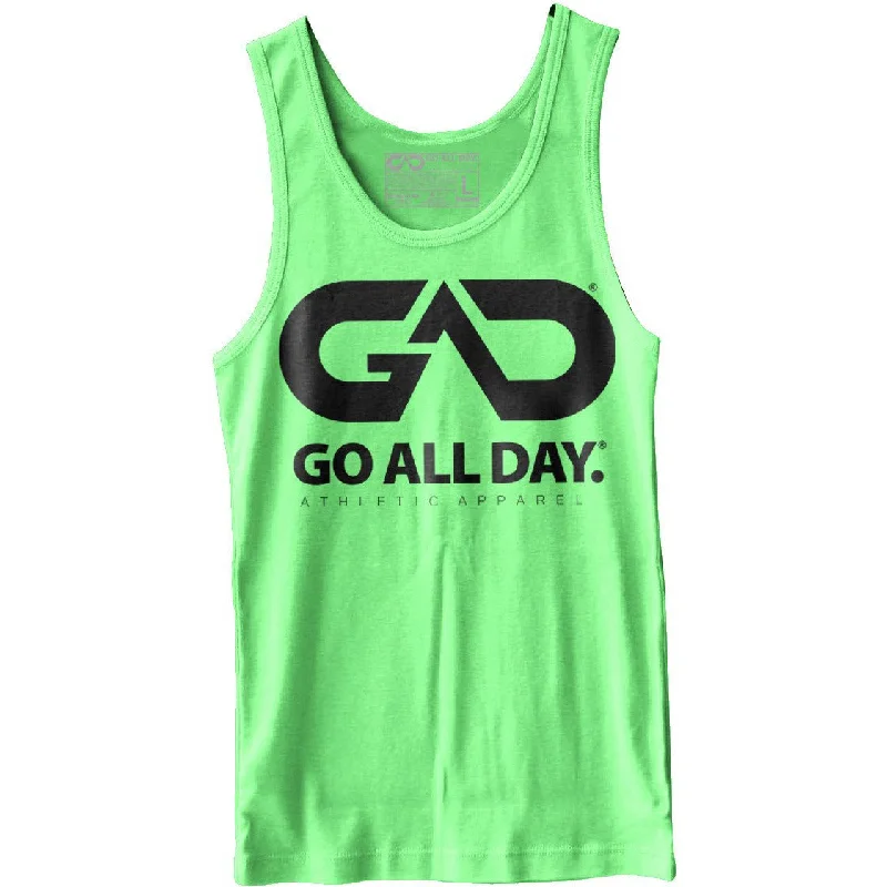 Can't Beat GO ALL DAY® Unisex Tank (Neon Heather Green)