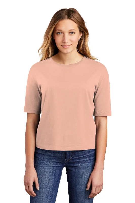 Weekend Offers That Please District Womens Very Important Boxy Short Sleeve Crewneck T-Shirt - Dusty Peach