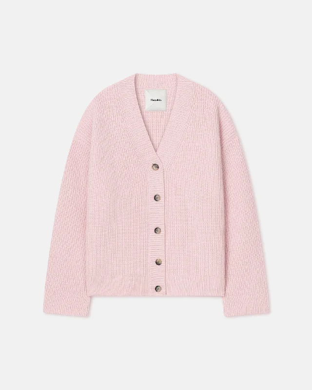 Steals and Deals Laran - Cashmere-Blend Cardigan - Light Pink