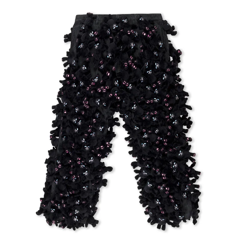 Jermie Plush Denim Pants (Black)