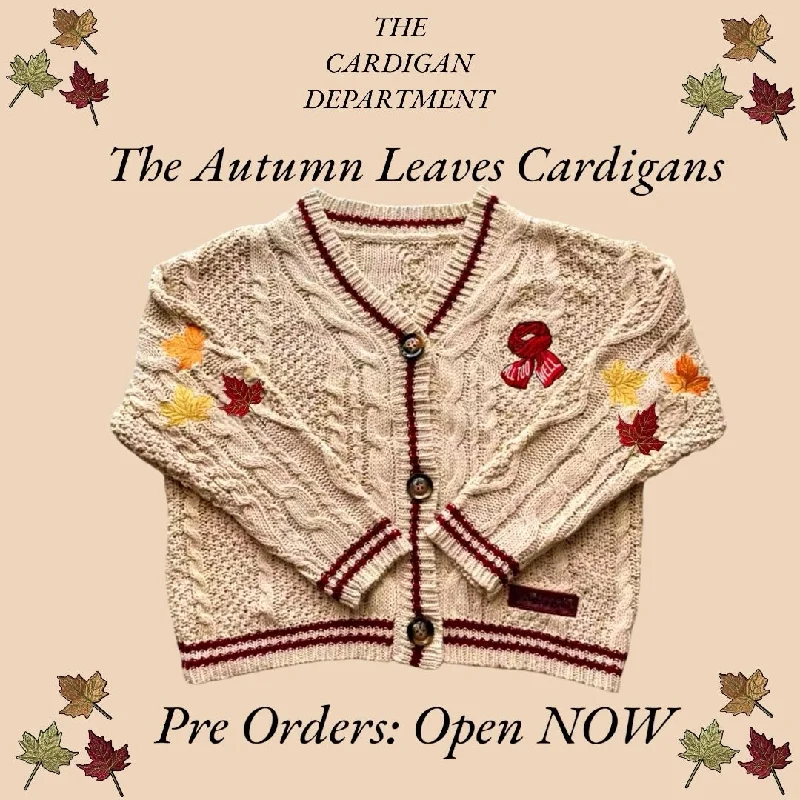 Markdown Madness Autumn Leaves Oak Cardigan