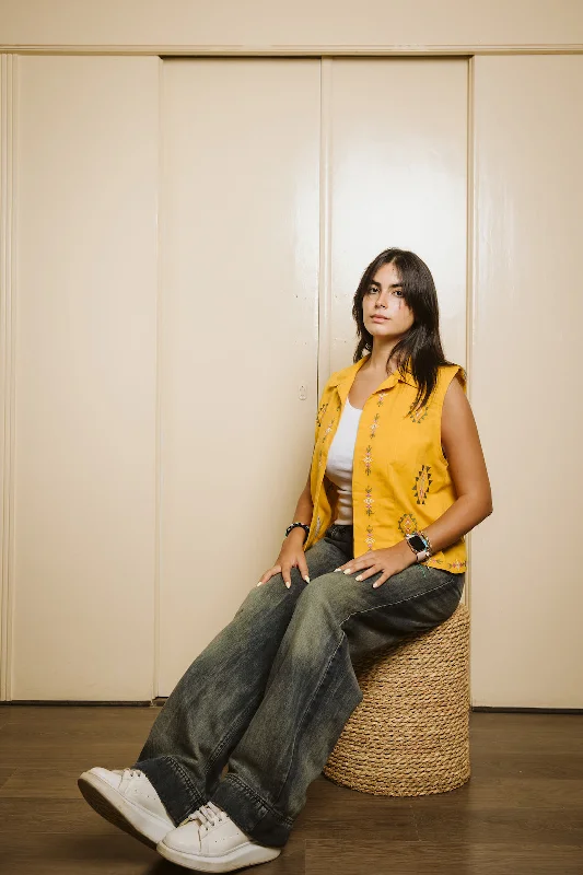 Referral Discount Mustard Sunny Breeze Vest