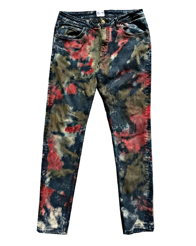 Tie Dye Denim Pants (Neutral Splotch)