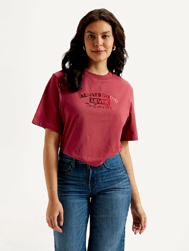 Special Savings Women's Typographic Print Boxy T-shirt