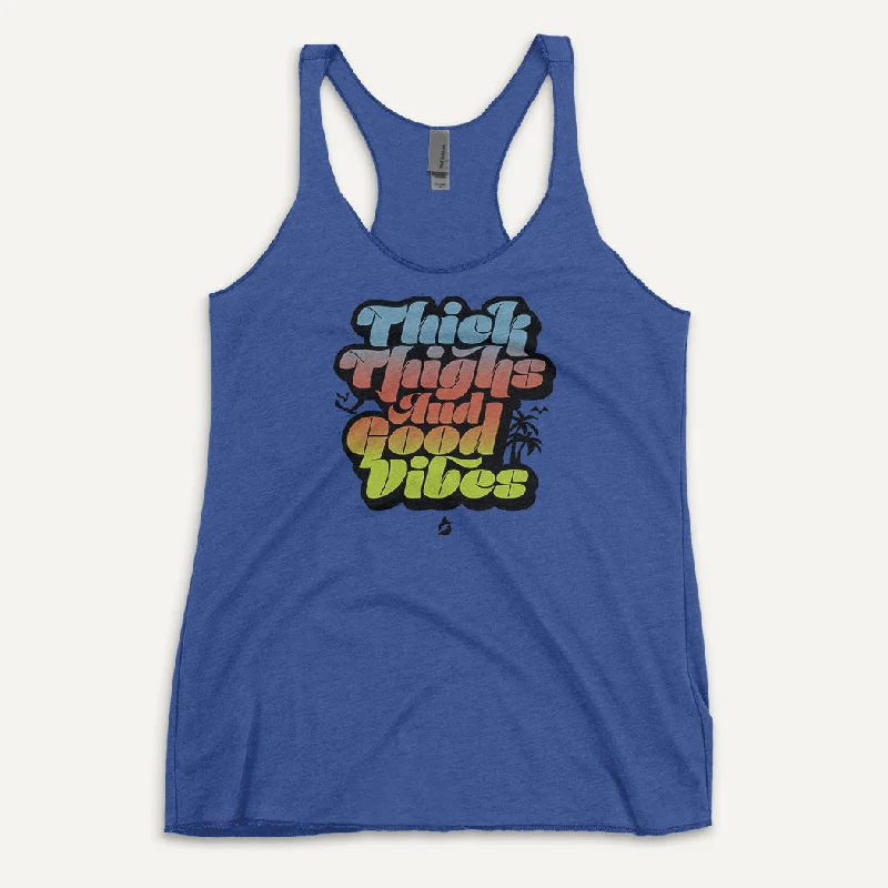 Discount Mania Thick Thighs And Good Vibes Women's Tank Top