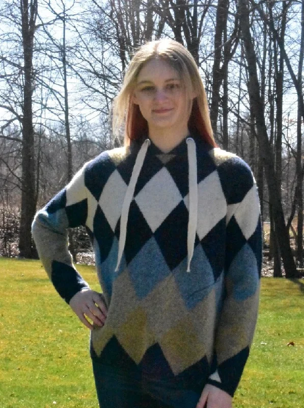 Weekend Specials to Cherish Aztec Knitted Pullover with Hood (KF20506)