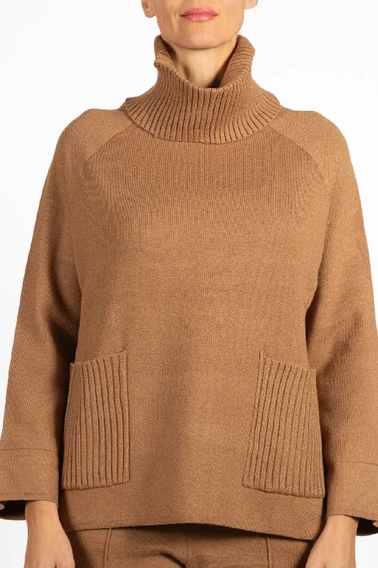 New Arrival Turtleneck Pocket Sweater