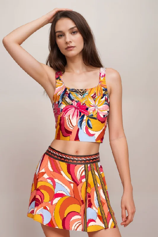 Weekend Discounts You Deserve Johnny Was Golden Rose Reversible Compression Tank A7823 Boho Chic
