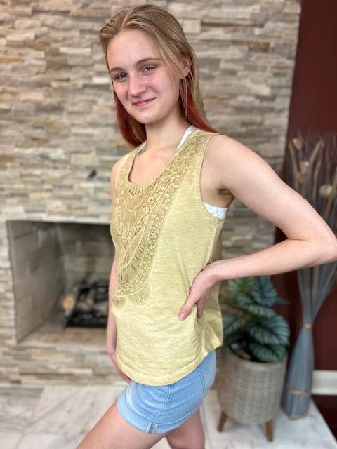 Special Price Washed brown tank top Style#- S18119