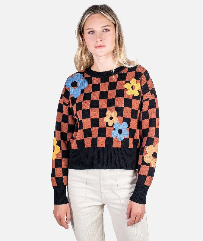Stock Clearance Crescent Sweater - Brown