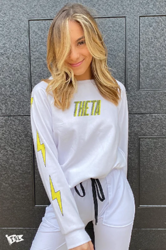 Take Advantage Kappa Alpha Theta Lightning Raglan Crewneck