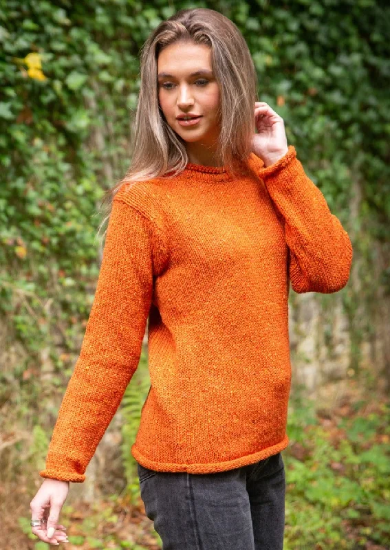 Your Weekend, Your Savings Ladies Roll Neck Sweater | Orange