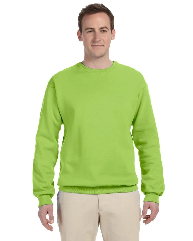 Jerzees 50/50 Crewneck Sweatshirt | Neon Green