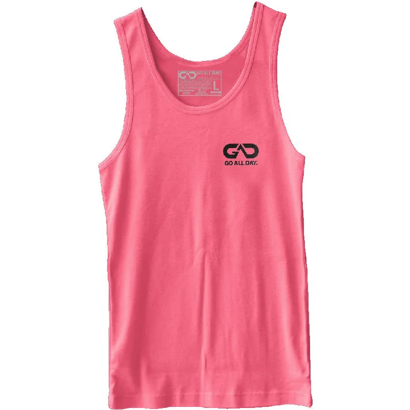 Shop and Save GO ALL DAY® Unisex Tank (Neon Heather Pink) Small Logo