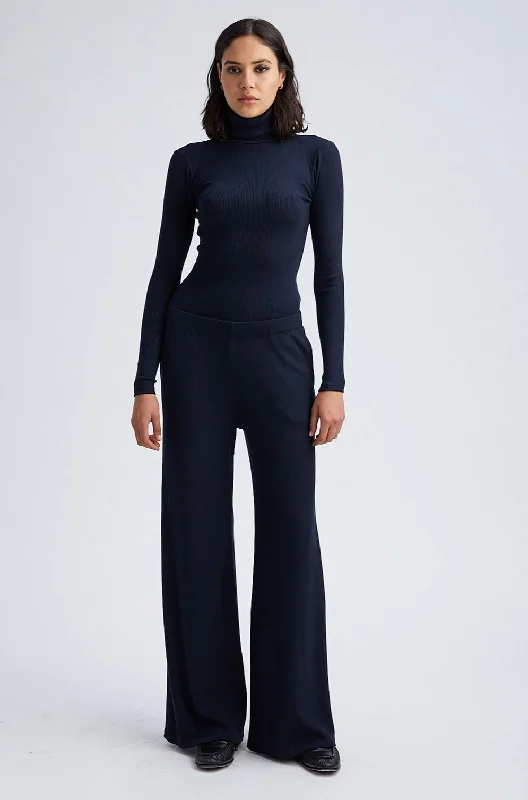 Great Deals Navy Rib Wide Leg Pants