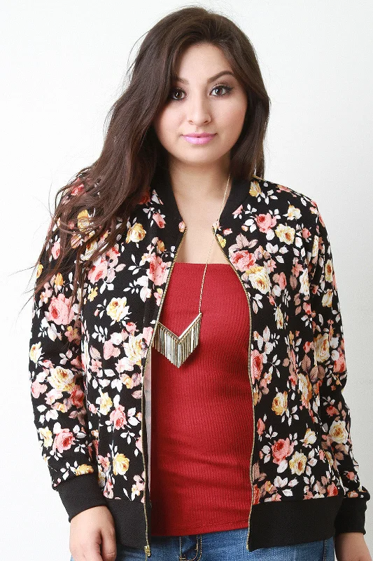 Weekend Extravaganza: Shop Now Floral Zip Up Jacket