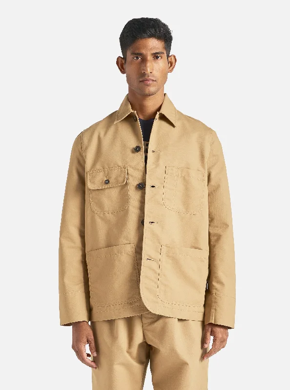 Universal Works Merchant Jacket in Sand Brushed Polytech