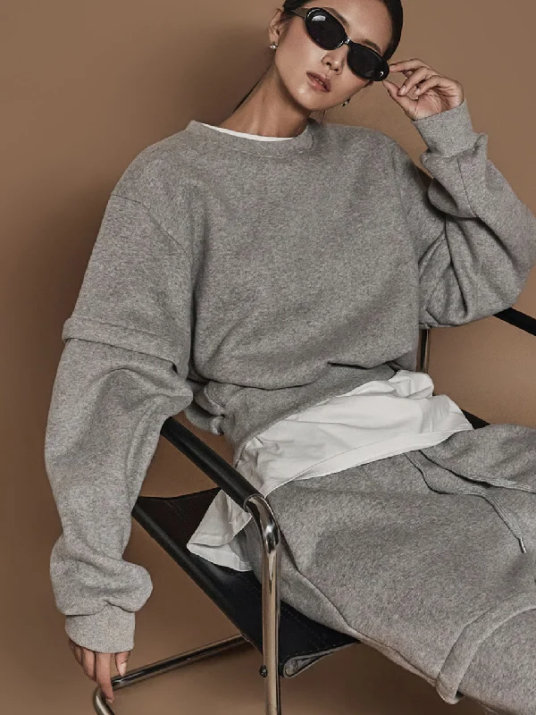 Weekend Flash Sale E3610 Multi-way fleece-lined Sweatshirt
