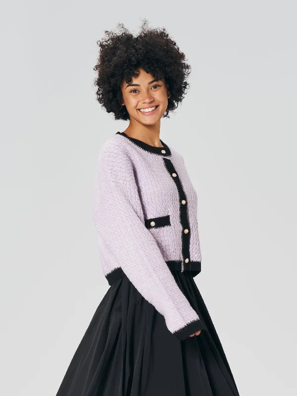 Weekend Deals to Make You Happy 23285 Crochet Roundneck Cardigan