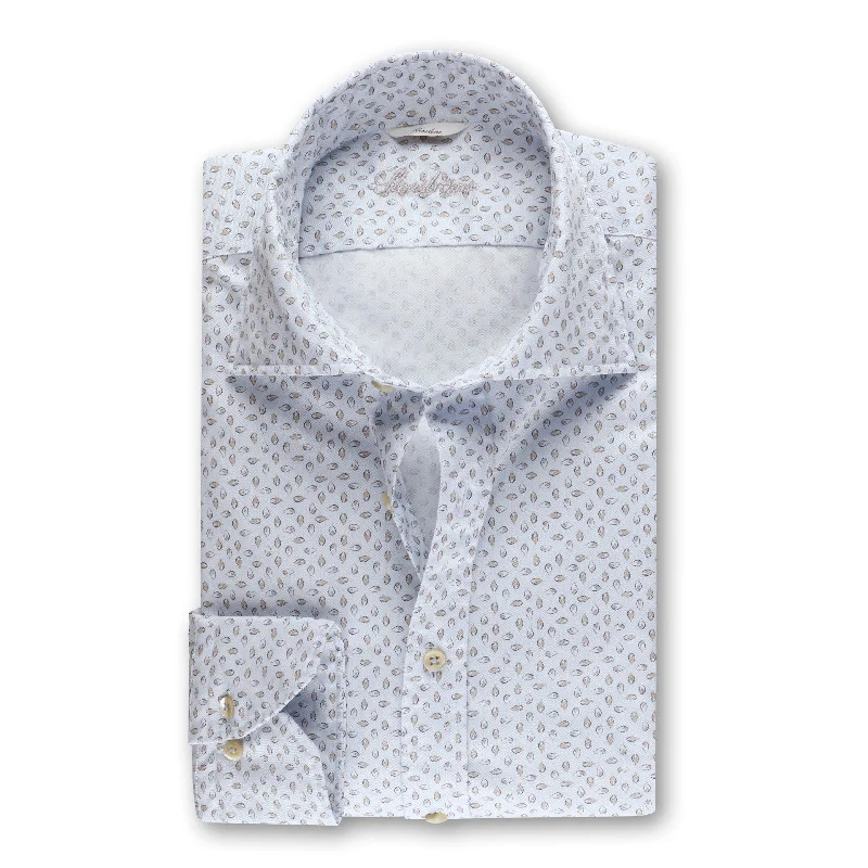 Leaf Patterned Casual Shirt Slimline - Stenströms