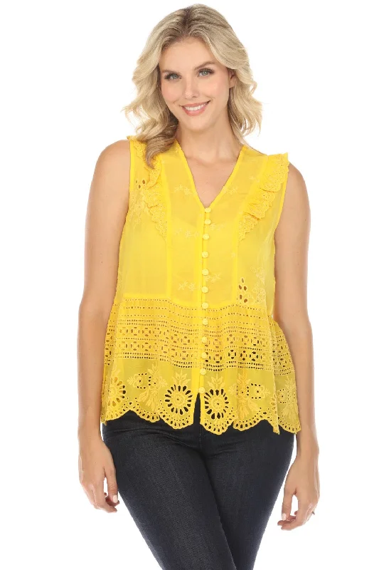 Stock Up and Save Johnny Was Rodeo Anitta V-Neck Blouse Boho Chic C12424 *