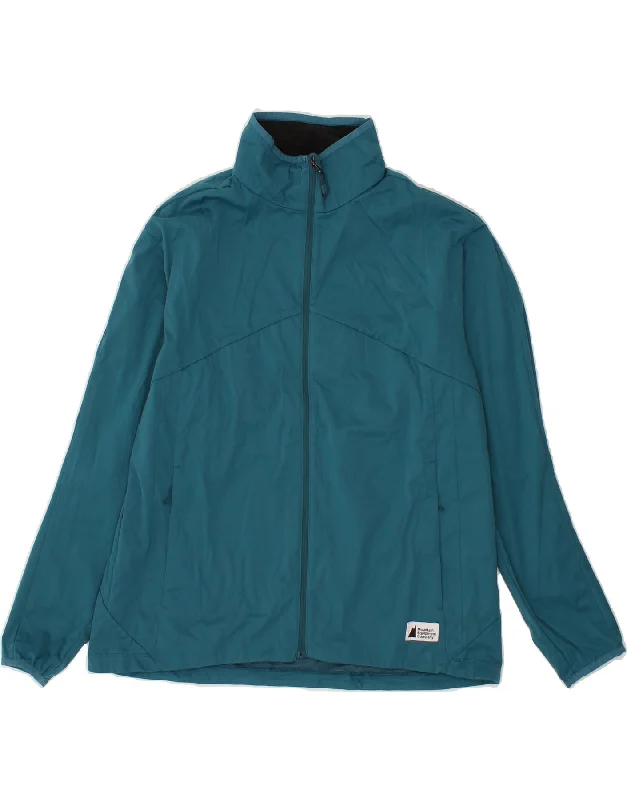 Super Deal MOUNTAIN EQUIPMENT Womens Rain Jacket UK 14 Large Blue Polyester