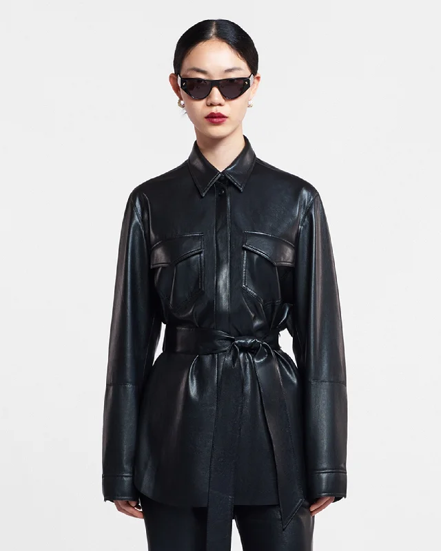 Special Buy Artha - Okobor™ Alt-Leather Shirt - Black