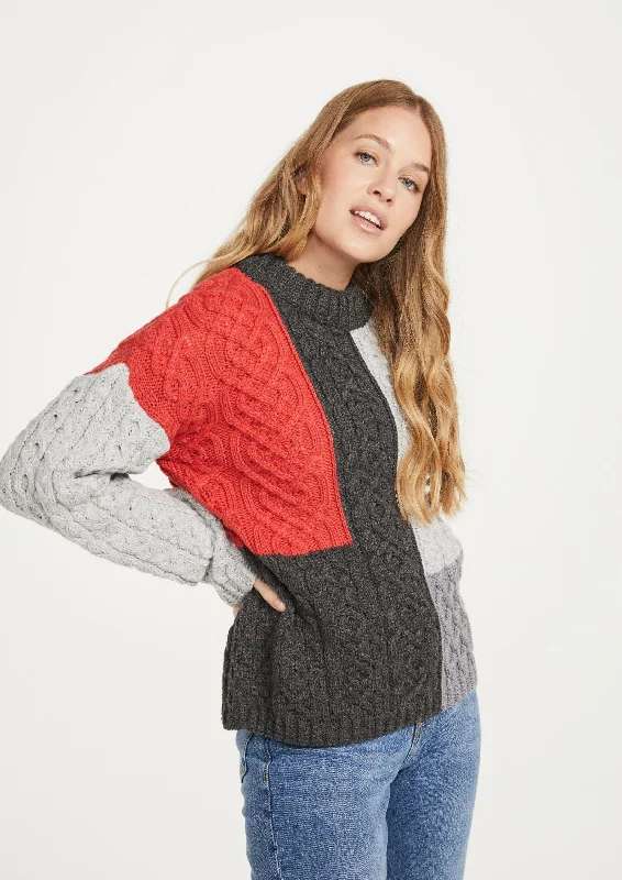 Friends and Family Sale Cobh Aran Patchwork Sweater
