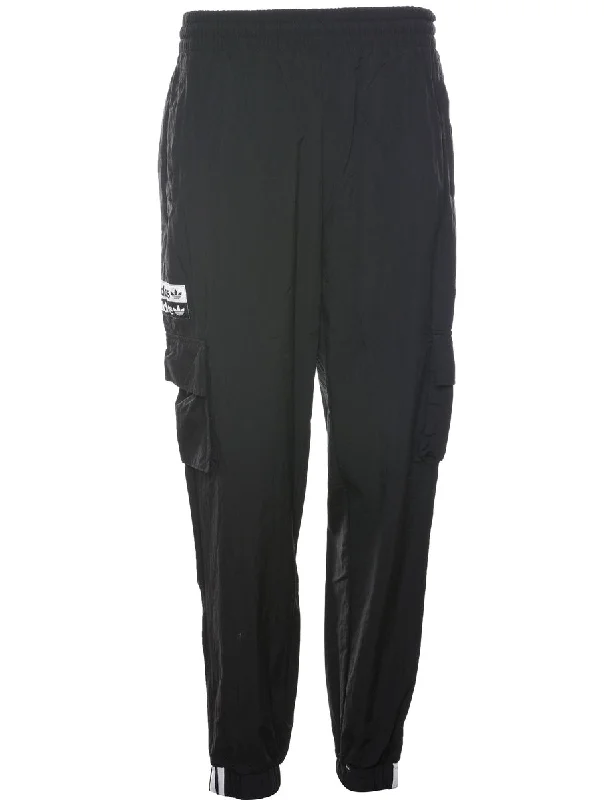 Adidas Black & White Contrast Track Pants - W24 L28