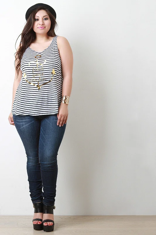 Weekend Deals to Brighten Your Day Find Your Anchor Graphic Print Stripe Top