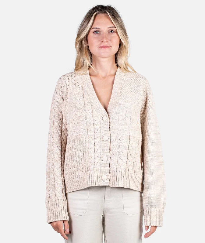 Instant Deal Quincy Patchwork Cardigan - Camel