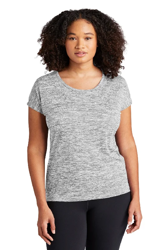 Flash Sale Sport-Tek Womens Electric Heather Moisture Wicking Short Sleeve Crewneck T-Shirt - Silver Grey