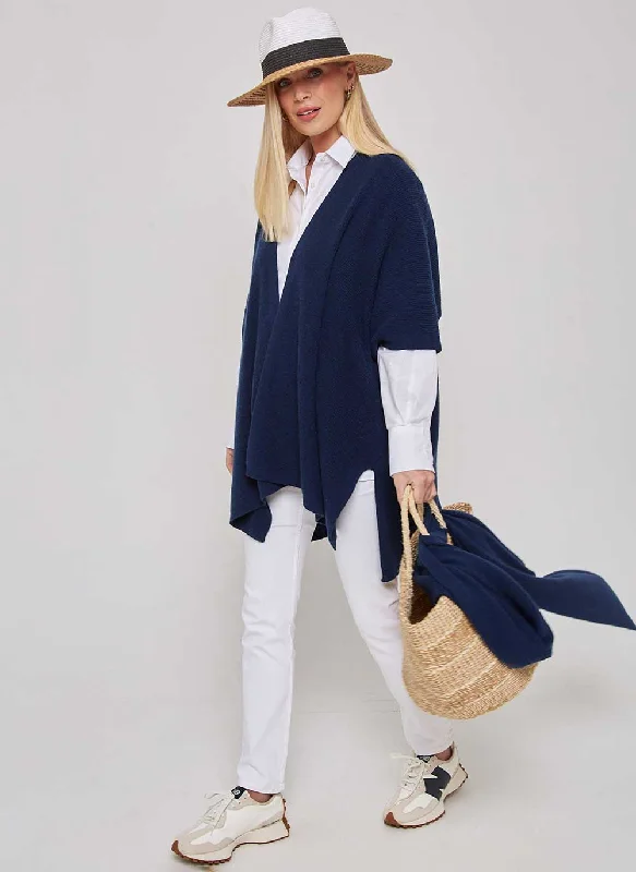 Unbeatable Prices Kimono Rib Cashmere Cardigan - Navy