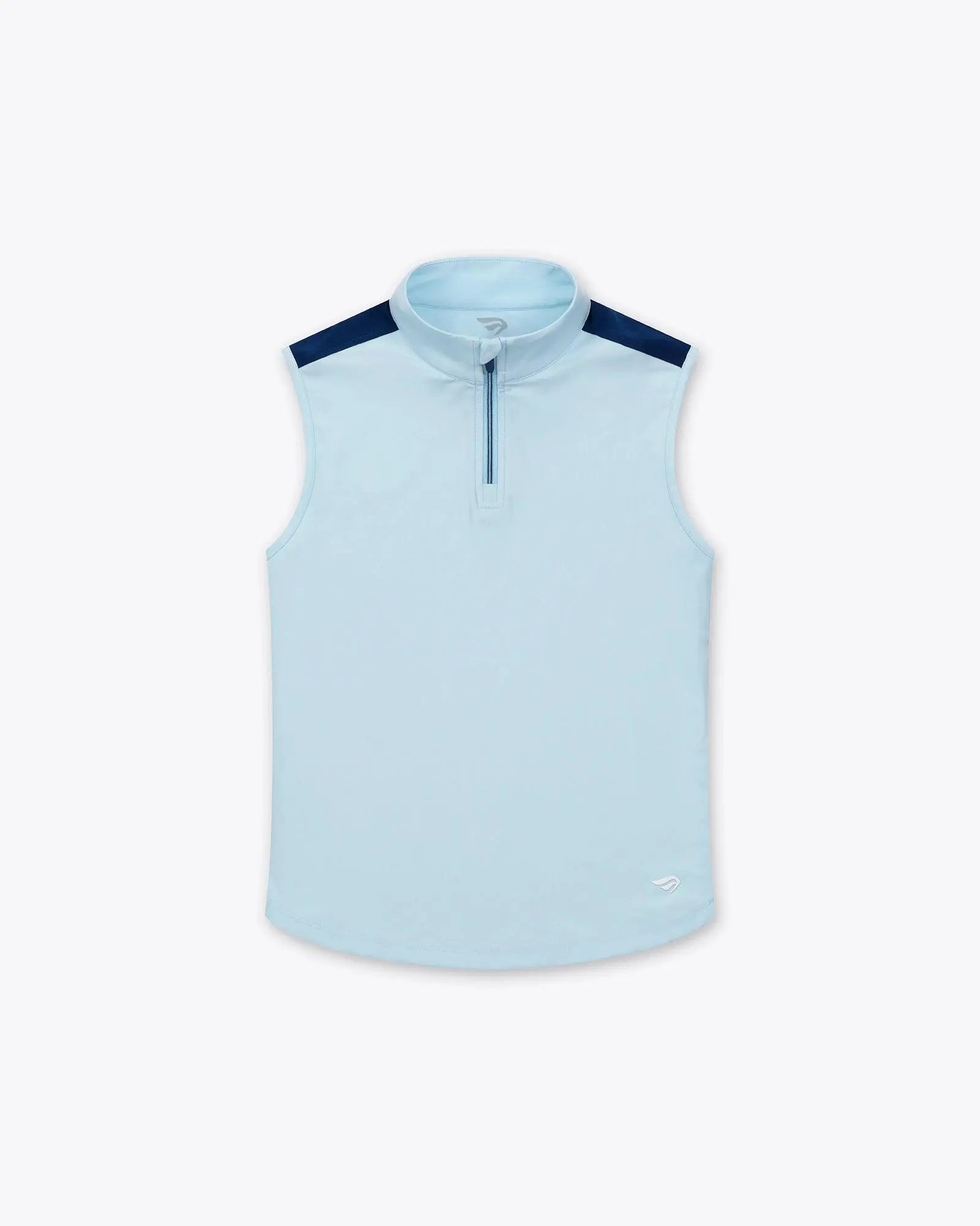 Massive Deal Erin Half Zip Sleeveless Top - Light Blue